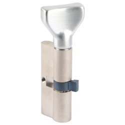 FF SY257078 ALUM. DOOR CYLINDER NICKEL 69MM H.D