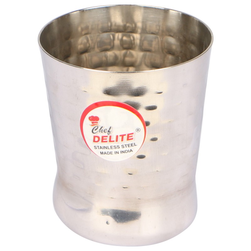Hammered Stainless Steel Glass 7.5Cm*9.5Cm
