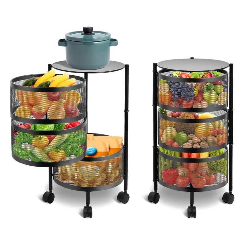 NW-31413 KICHEN 3 LAYER ROUND BASKET