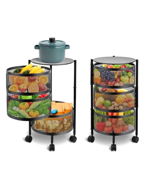 NW-31413 KICHEN 3 LAYER ROUND BASKET