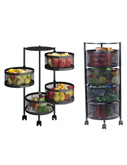 NW-31414 KICHEN 4 LAYER ROUND BASKET