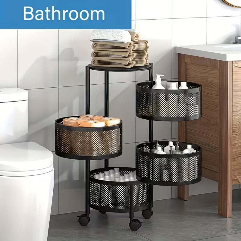 NW-31414 سلة مطبخ مدور4 طابق