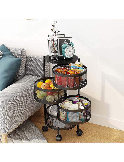 NW-31414 KICHEN 4 LAYER ROUND BASKET