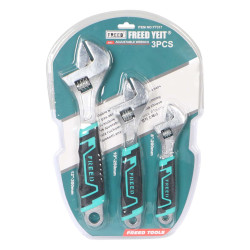 IT-41554 ADJUSTABLE WRENCH SET 8,10,12"