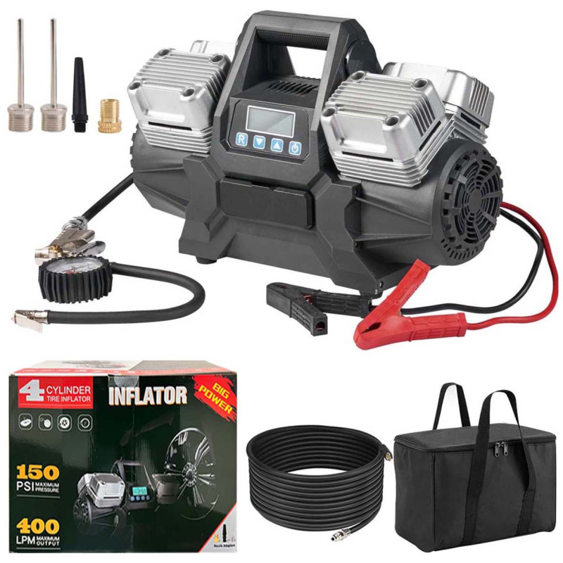 WM102-45H 4 CYLENDER TIRE INFLATOR DC 12V 150PSI 400L/M