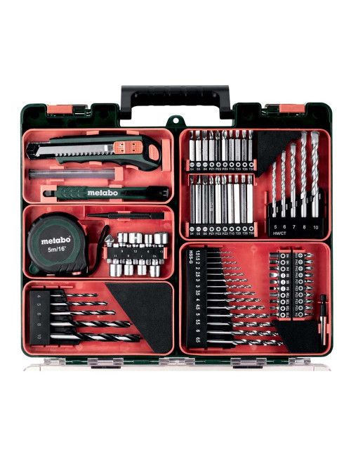 METABO SB18 SET + SC30 CORDLESS HAMMER DRILL WITH DRILL BITS