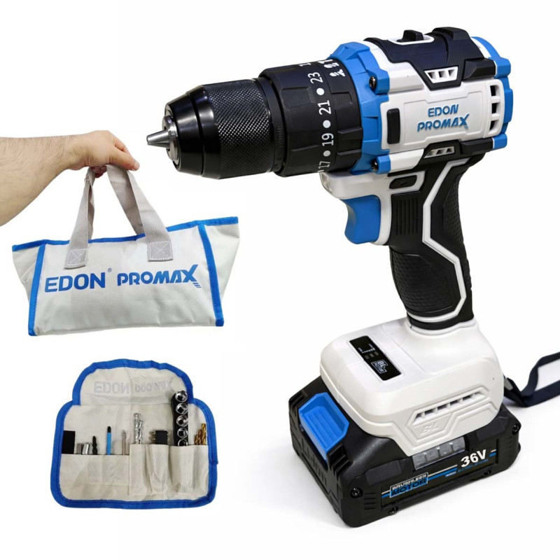 EMP-36A EDON 36V 13MM دريل باتري 36 فولت 2 بطارية