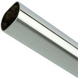 CHROME OVEL SHAPE SHAPE DECORATIVE PIPE 3 MTR