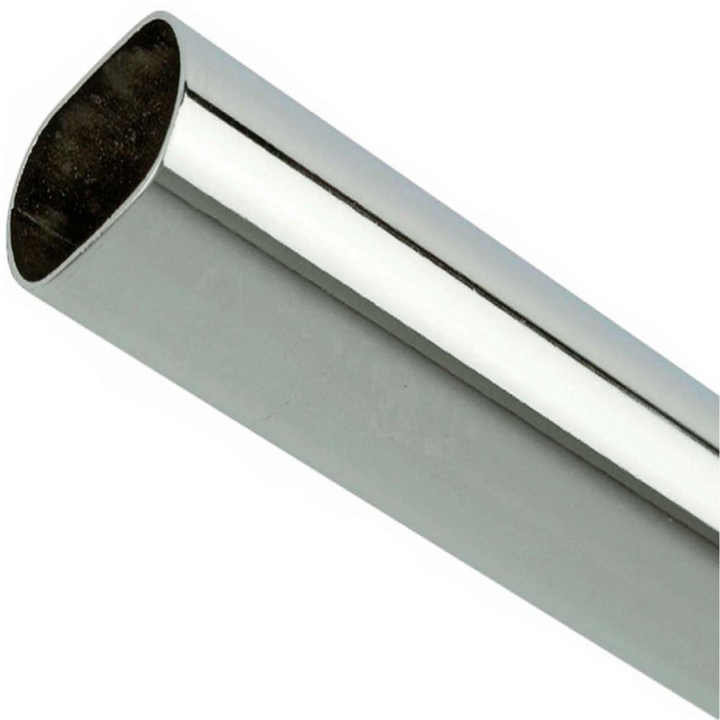 CHROME OVEL SHAPE SHAPE DECORATIVE PIPE 3 MTR