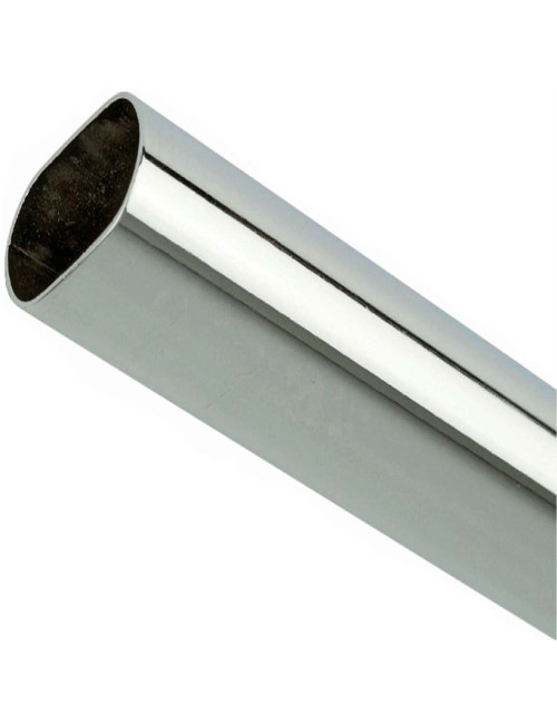 CHROME OVEL SHAPE SHAPE DECORATIVE PIPE 3 MTR
