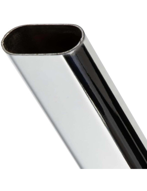 CHROME OVEL SHAPE SHAPE DECORATIVE PIPE 3 MTR