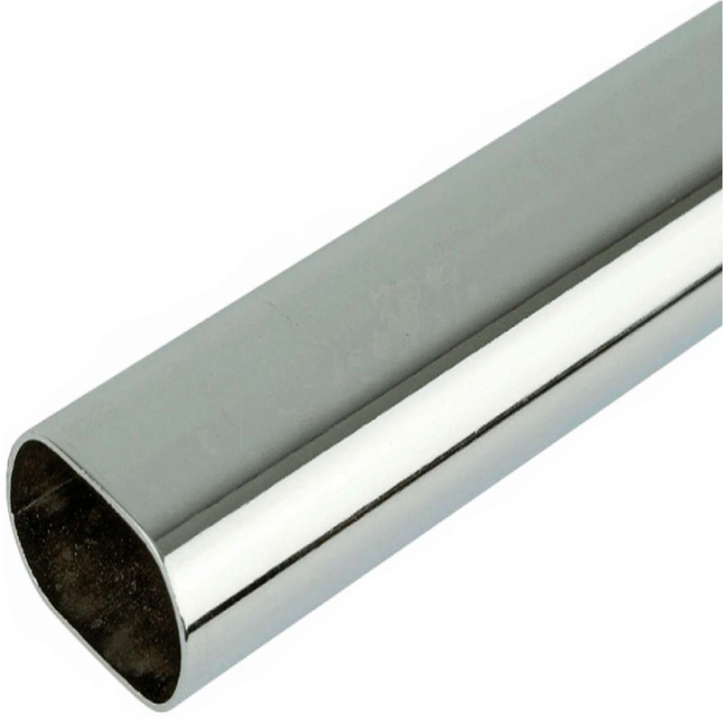 CHROME OVEL SHAPE SHAPE DECORATIVE PIPE 3 MTR