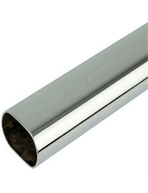 CHROME OVEL SHAPE SHAPE DECORATIVE PIPE 3 MTR