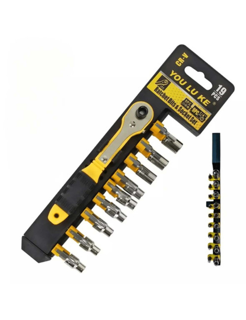 IT-41399 RATCHET BITS & SOCKET 19PCS/SET