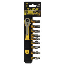 IT-41399 RATCHET BITS & SOCKET 19PCS/SET