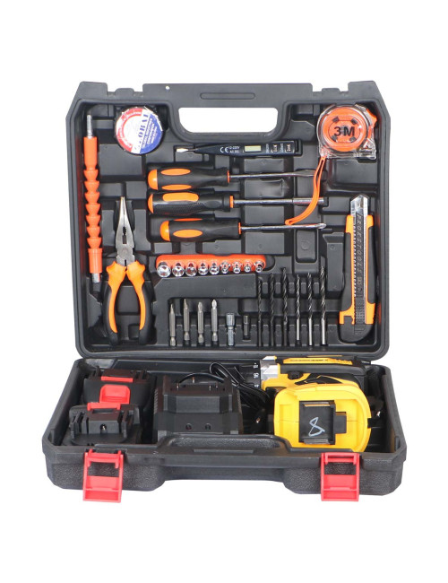 METOP IT-29506-1 CORDLESS DRILL TOOL SET WITH 2 BATTERIES 35PCS/BOX 48V h