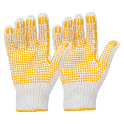 IT-41242 COTTON DOTTED GLOVES YELLOW