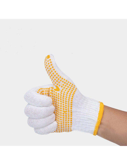 IT-41242 COTTON DOTTED GLOVES YELLOW