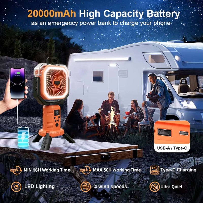 F30P PORTABLE OUTDOOR MIST FAN 2000mAh 15W