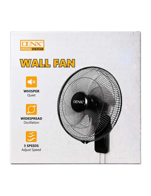 DENEX DX2558 WALL FAN 16'' 45W WITH ADJUSTABLE SPEED