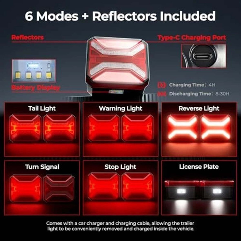 T22 WIRELESS TRAILER LIGHT KIT 6 FUNTION