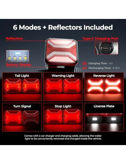 T22 WIRELESS TRAILER LIGHT KIT 6 FUNTION