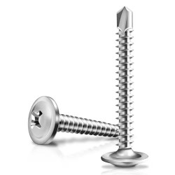 برغي جيبسون بورد ابيض راس مدور سن ريشة 1.5"×10