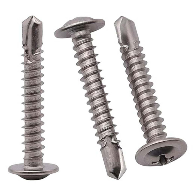 برغي جيبسون بورد ابيض راس مدور سن ريشة 1.5"×10
