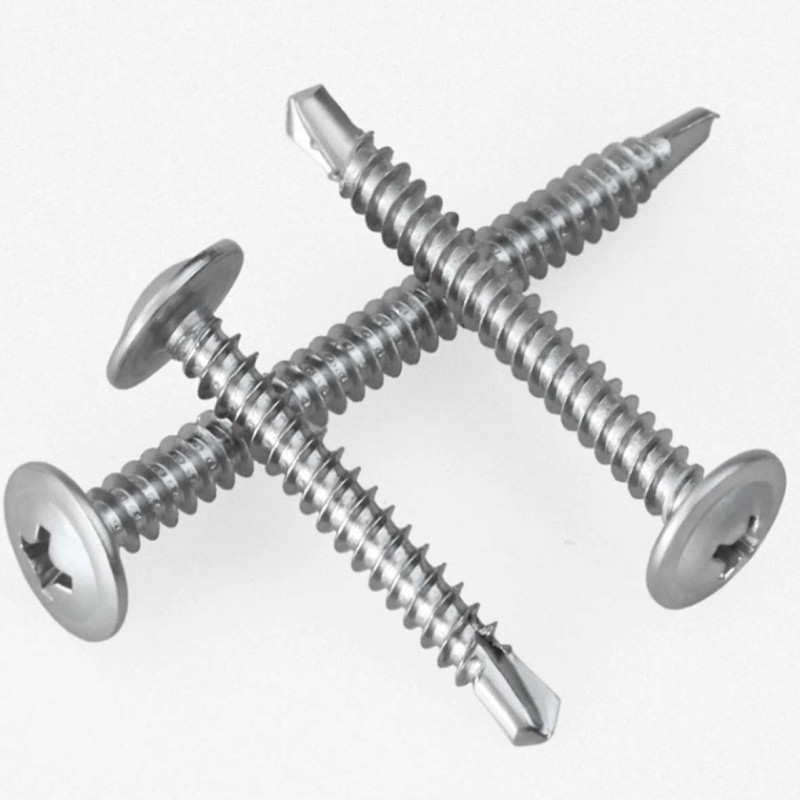 برغي جيبسون بورد ابيض راس مدور سن ريشة 1.5"×10