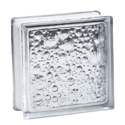 GLASS BLOCK CLEAR BUBBLE 19 X 19 X 8