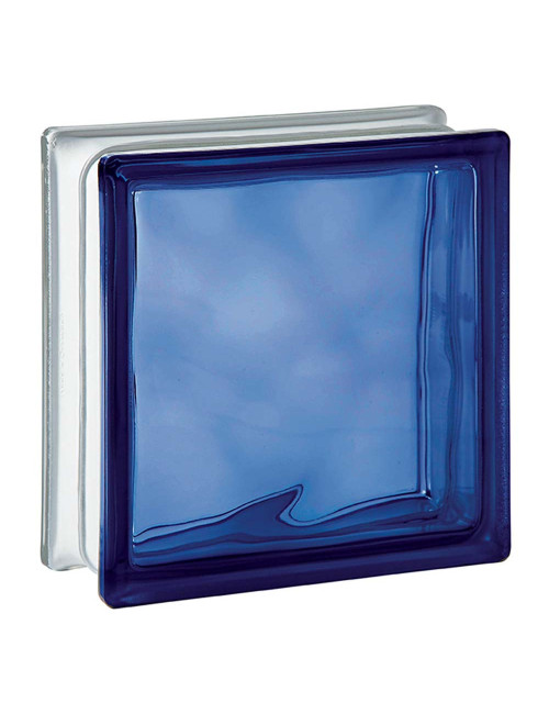 19×19×8 طابوق زجاجى ازرق مضلع اطار غامق