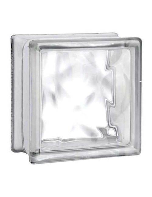19×19×8 طابوق زجاجى شفاف مموج