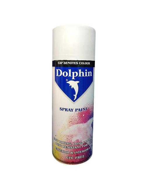 DOLPHIN NORMAL SPRAY PAINTS 02 WHITE 280 GRM G. Wt. 1X12