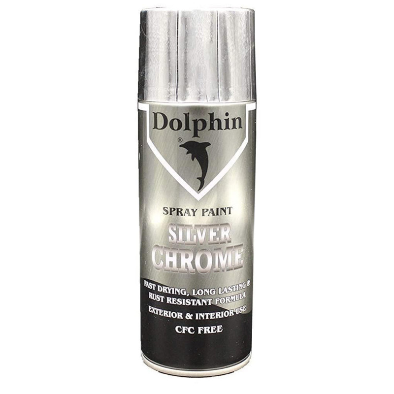 DOLPHIN METALLIC SPRAY PAINTS 22 CHOME SILVER 280 GR 1X12