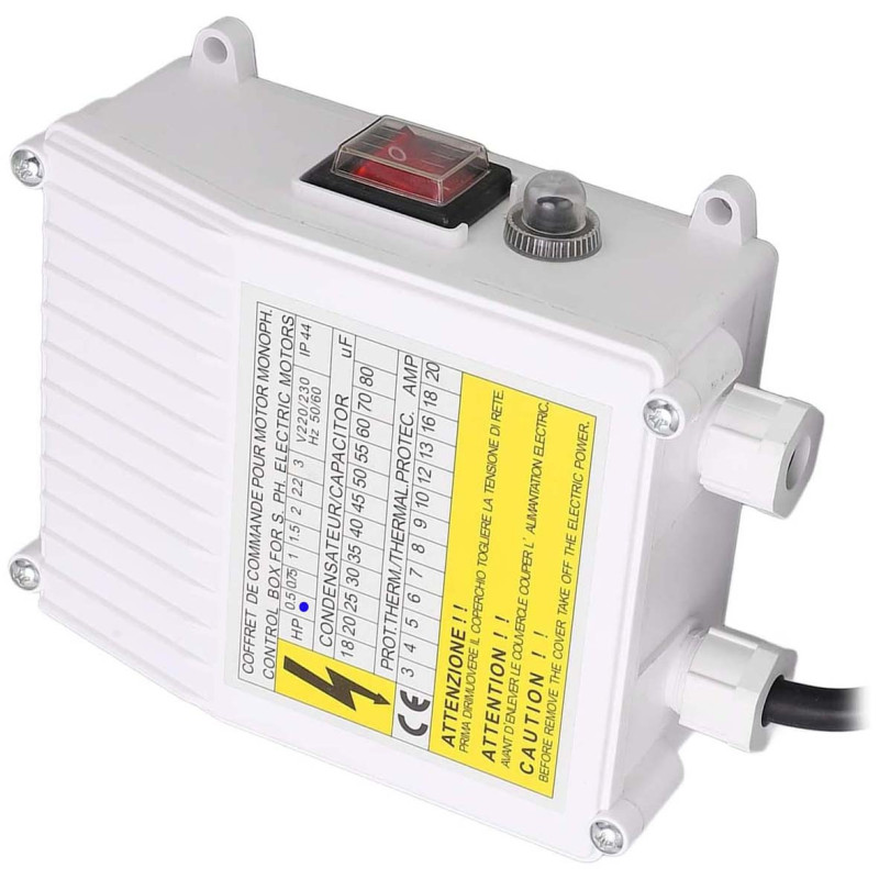 ELECTRIC CONTROL BOX 0.5/0.75/1.0/1.5/2.0/3.0 HP - CHN