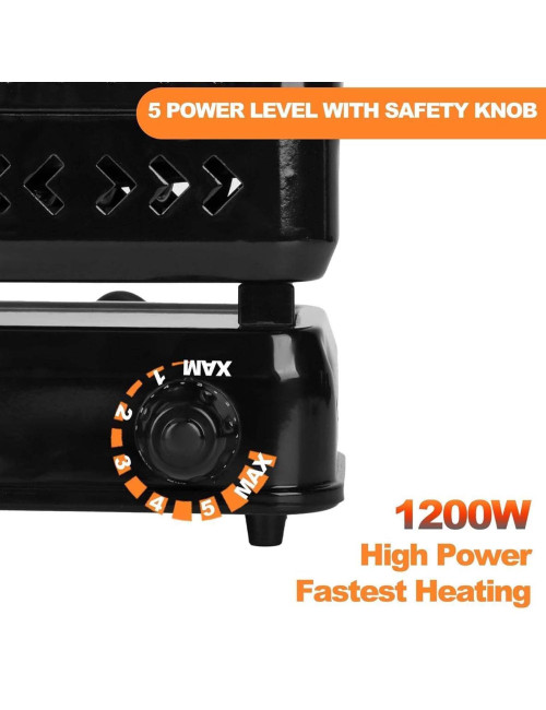 DX2597 ELECTRIC CHARCOAL HOT PLATE/BURNER 1200W