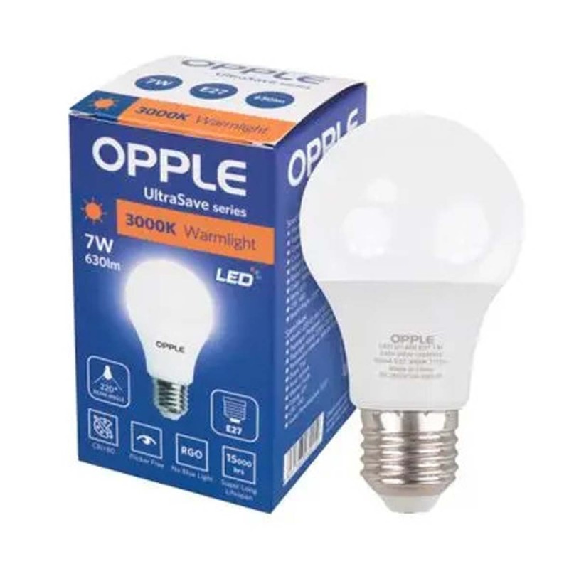 LED-BULB-US-A60-E27-7W-3000K-CT-DZ لمبة اوبل 7 وات اصفر
