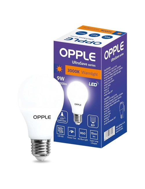 LED-BULB-US-A60-E27-9W-3000K-CT-DZ لمبة اوبل 9 وات اصفر
