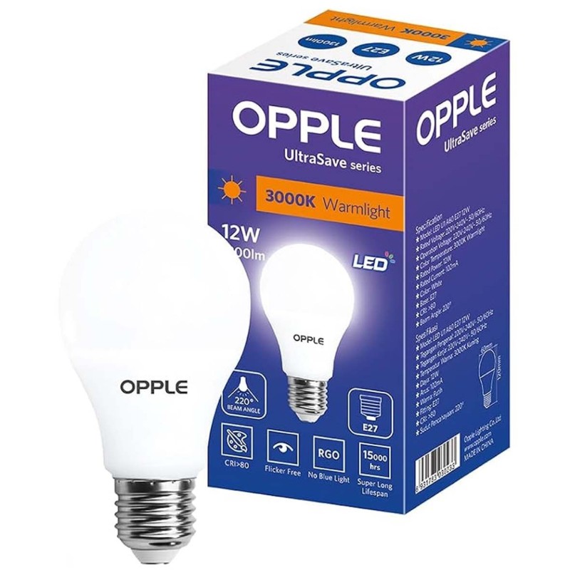 LED-BULB-US-A60-E27-12W-3000K-CT-DZ لمبة اوبل 12 وات اصفر