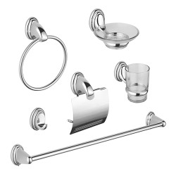 HIGHT QUALITY طقم اكسسوارات حمام فضي