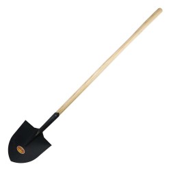 ROUND SHOVEL WITH WOODEN HANDLE