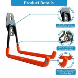 2170 WALL MOUNTED DOUBLE GARAGE STORAGE HOOK 5 * 2.5 * 5.1"