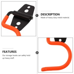 2173 WALL MOUNTED SINGLE GARAGE STORAGE HOOK 12.7 * 7CM