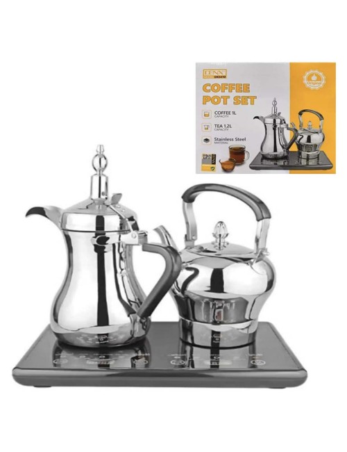 DENX DX3410 ELECTRIC COFEE 1L AND TEA POT 1.2L SET