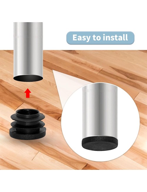 ROUND PLASTIC INSERT TUBE BLACK 35x35 MM