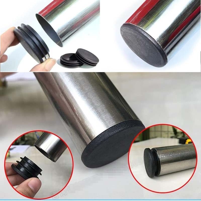ROUND PLASTIC INSERT TUBE BLACK 80x80 MM