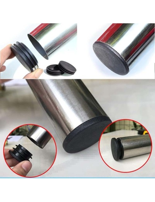 ROUND PLASTIC INSERT TUBE BLACK 80x80 MM