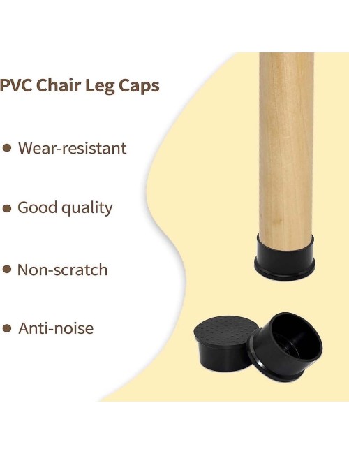 TABLE LEG CAP BLACK 40 MM H.D.