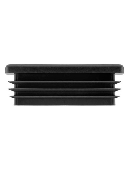RECTANGULAR PLASTIC INSERT TUBE BLACK 40 x 80 MM
