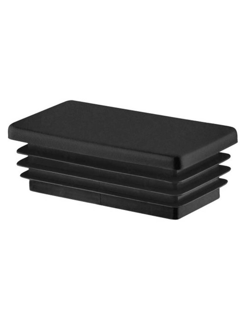 RECTANGULAR PLASTIC INSERT TUBE BLACK 25 x 50 MM